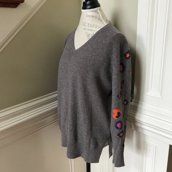 WYSE London 100% Cashmere Sweater 2 Medium V-Neck - Picture 7 of 12